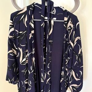 Navy Blue and white cape